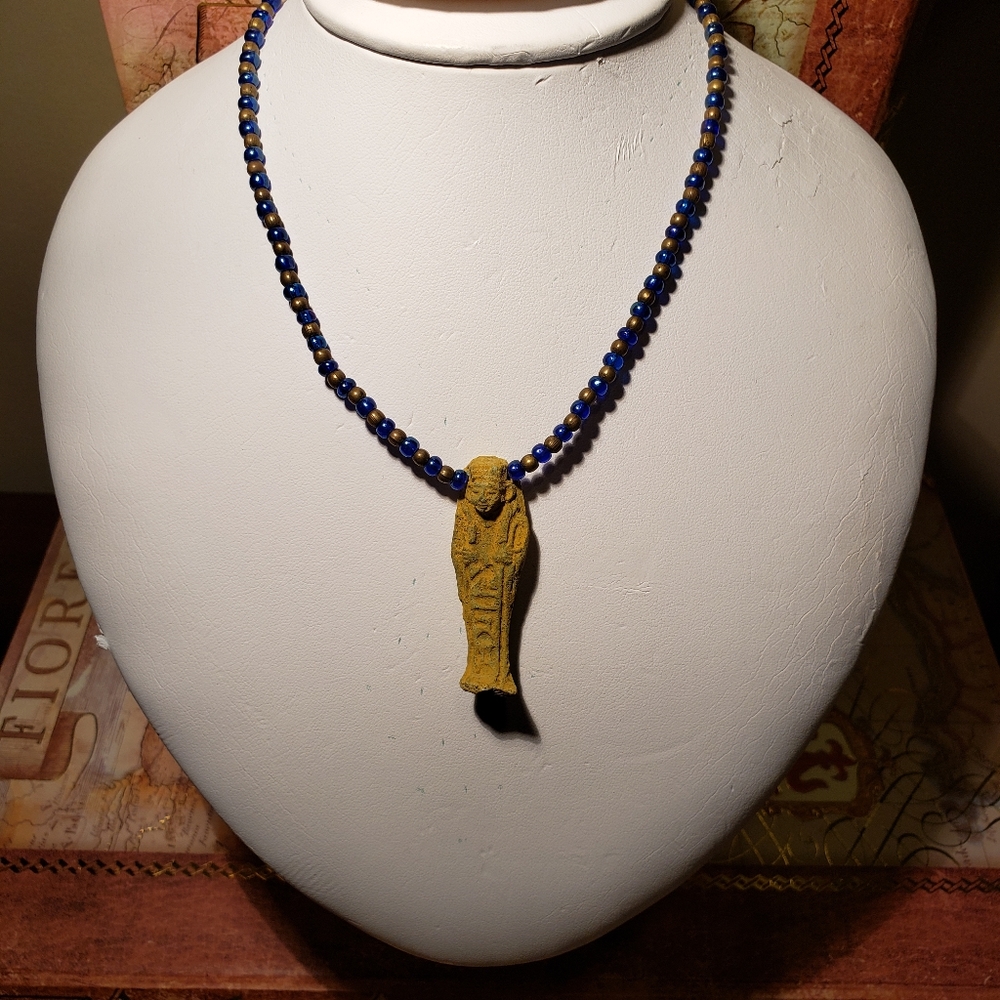 Egyptian mummy necklace.